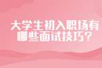 大学生初入职场有哪些面试技巧?