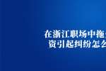 浙江人才市场中拖欠工资引起纠纷怎么办
